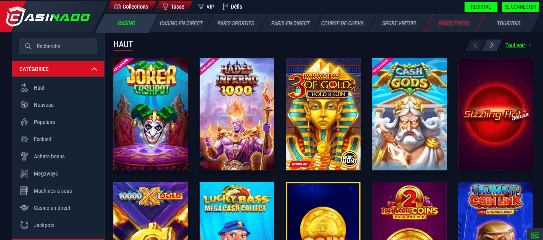 Machine a sous Casinado Casino